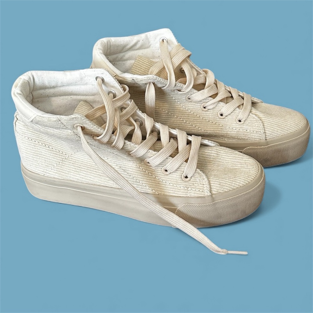 Women's Cream High-Top Sneakers